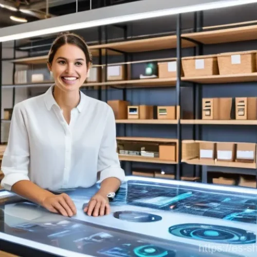 지속가능한 기업의 CSR 활동 - **Circular Economy Innovation Studio:**
    A vibrant and modern design studio, filled with natural ...